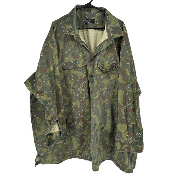 Nicks International Boutique House Camo Cargo Jacket Button Up XXL Custom Tailor - Picture 1 of 8